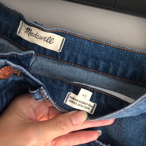 High-rise denim mid-length shorts size 29 - Picture 4 of 4